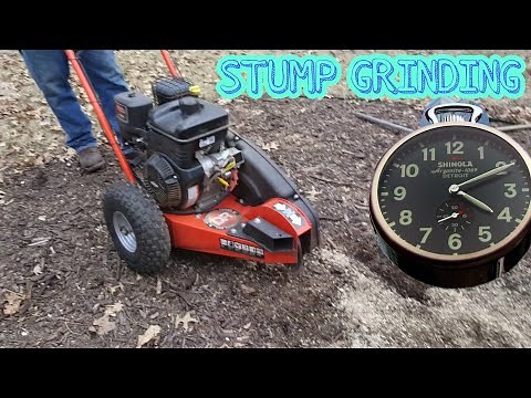 DR stump grinder- real time stump grind from start to finish
