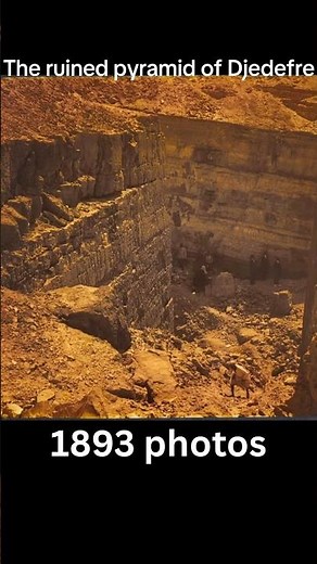 1893 photos of the ruined pyramid of Djedefre
