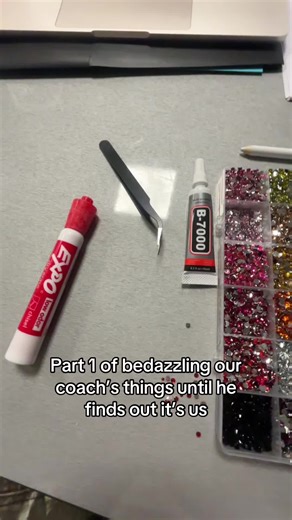 Part one: red expo 🫰comment more ideas #prank #bedazzling #expomarker #flagfootball #fypシ