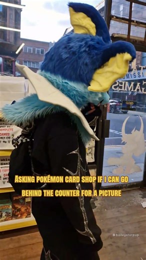 Give me monies 4 pokémon cards pls #furry #cosplay #vaporeon #pokemon #pokemoncosplay #fursuit #tcg