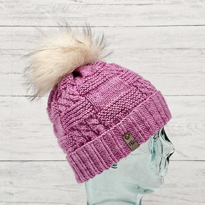 Poppy Block Hat Knit Pattern Worsted Yarn - Etsy Canada