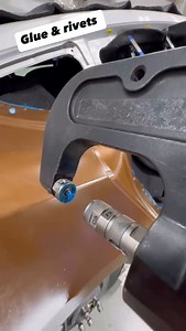 1.2K views · 880 reactions | Glue & flow form rivets being installed on the new quarter panel job … • #glue #rivets #bodyshoplife #luxurycarrepair #autobody #bodyshop #panelbeater #collision #collisioncenter #autobodyshop #autobodyrepair #collisionrepair | Luxury Car Repair | Facebook