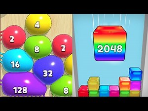 Jelly Cubes 2048 VS Blob Merge 3D - SpeedRun Gameplay Walkthrough (Android,iOS) NEW UPDATE Ep 1