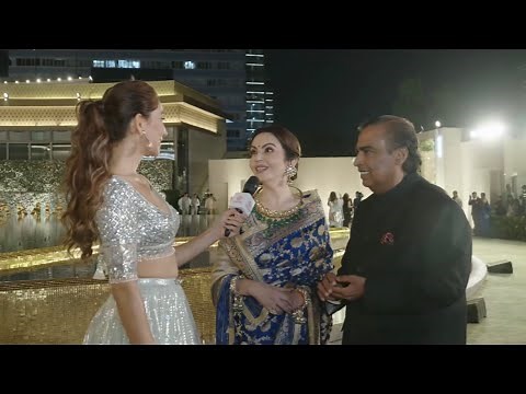 Nita M Ambani and Mukesh Ambani at the launch of Nita Mukesh Ambani Cultural Centre