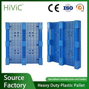 [Hot Item] Safe and Reliable Cargo Transport Reversible Plastic Stackable Pallet with Double Faced Industrial Plastic Pallet