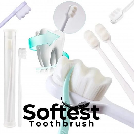 🪥 The Softest Toothbrush in the World is finally here! Now Available In 🇧🇩! Say goodbye to painful brushing. With 12,000 nano bristles, this brush is gentle on gums but tough on plaque! ✅ Deep Clean ✅ Safe for Sensitive Gums ✅ Trusted by Dentists 2-PCS with Travel Case – Only ৳250 4-PCS with Travel Case – Only ৳450 🚚 Cash on Delivery Available | Denta Fresh
