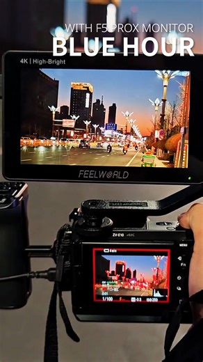 Blue hour is brief and unforgiving. The sky shifts, streetlights glow, and the city transforms in just minutes. Capturing that transition means staying in control of focus, exposure, and contrast, even as the light fades. 📷研究牲 #feelworldmonitor #feelworlf5prox #behindthescene #filmmaker #filmcamera #cinematography #filmmaking #camera #cameragea #cinematic #pov #videoviralシ #bluehour | Feelworld