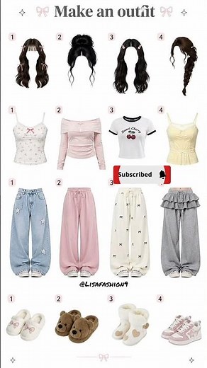 💖 Build Your Dream Outfit!Choose: Hair + Top + Pants + Shoes 👇✨#fashioninspo #ootd #usashorts