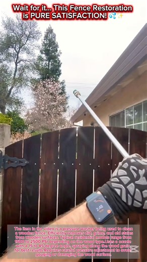Wait for it... This Fence Restoration is PURE SATISFACTION! 💦✨
