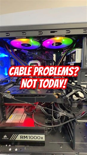 When your gaming PC works, cable management becomes future you's problem.😌 #pcbuild #gamingpcbuild