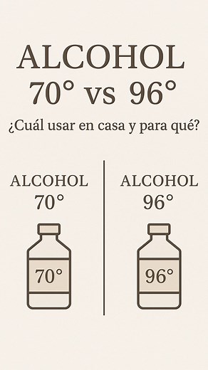 ¿alcohol de 70 o de 96? No, no es lo mismo 😉 y saber la diferencia te va a ayudar a limpiar y desinfectar mejor tu hogar guárdalo porque te va a sorprender 🧼✨ #alcohol70 #alcohol96 #limpiezanatural #hogarsaludable #limpiezacasera #trucosdelimpieza #hechoconalmayamor | hechoconalmayamor