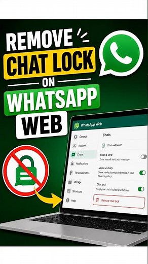 How to Remove Chat Lock on WhatsApp Web! 🔓 #Shorts #WhatsApp #Tech