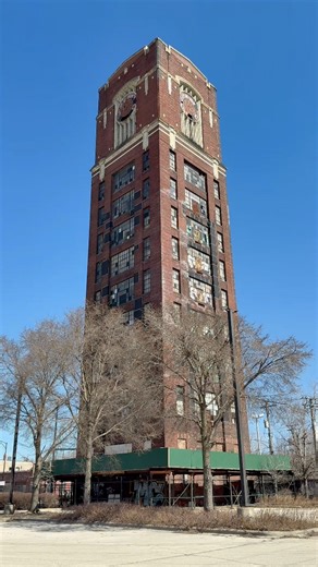 The Central Manufacturing District Clock Tower is located at 2000 W. Pershing Road, in Chicago’s McKinley Park. Listed as one of the 2025 Chicago 7 Most Endangered, Preservation Chicago advocates for its designation as a City of Chicago Landmark to protect it from demolition. #Chicago #architecture #explorechicago #preservation #chicagoblogger #chicagogram #ChicagoHistory #clocktower | Ervin Eliud