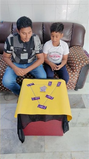 100₹ challenge 😱 triangleல chocolates வைத்து trick pannina enna ? 🤯 #tamilshorts #challenge #comedy