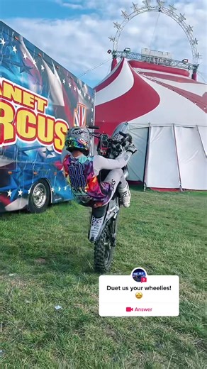 #question from @planetcircus_omg Ready for two shows today!🤟🏽🤛🏼 #fyp #foryou #bikelife #planetcircusomg #tentlife #bikerboy #wheeliechallenge #duetthis #blowthisup #crazy #omg #circuseverydamnday #showtime #workfromhome