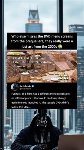 Star Wars DVD Menus Were Elite #starwars