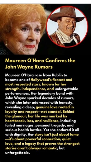 Maureen O’Hara Confirms the John Wayne Rumors#shorts