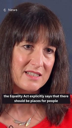 Cathy Newman asks Shadow Chancellor Rachel Reeves: "The Labour leader's policy is to allow trans people to self-identify their gender. Does that mean if someone was born male, but self-identifies as a woman... that they could access a women's refuge?" | Channel 4 News