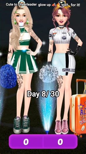 Cheerleader Makeover 📣🔥 | Energetic Outfit Transformation & Fun Style #shorts