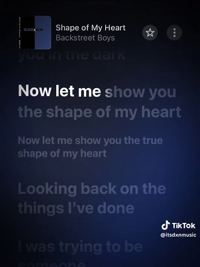Shape of My Heart Lyrics - Backstreet Boys