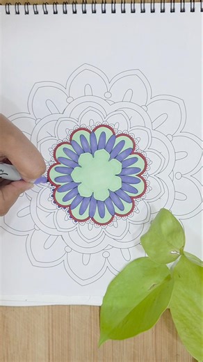 Satisfying Mandala Coloring ✨ Part 1#shorts #art#mandalacoloring