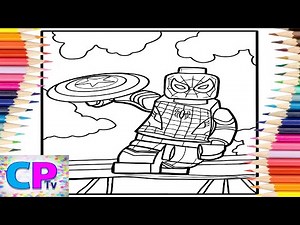 Spiderman with Captain America Shield/Coloring of Spiderman/‪@coloringpagestv‬ Elektronomia - Desire
