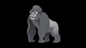 Gorilla Emoji Animated On Transparent Background Stock Footage Video (100% Royalty-free) 3597614329 | Shutterstock