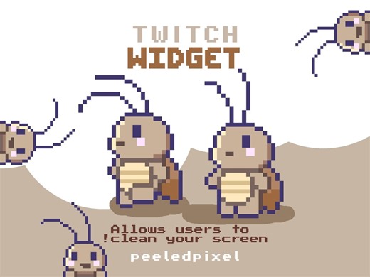 Clean Your Screen Cockroach Infestation Widget | Interactive Widget for Twitch | Streamelements/obs/streamlabs - Etsy UK