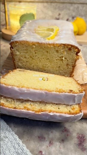 iced lemon loaf 🍋 #lemon #loaf #lemoncake #recipe #baking