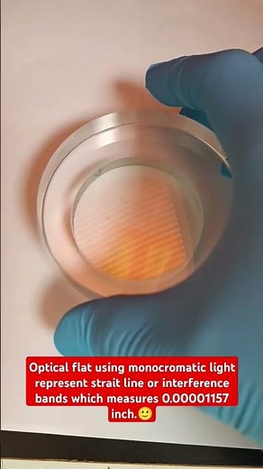 Optical flat calibration #calibration #metrology #maintenance