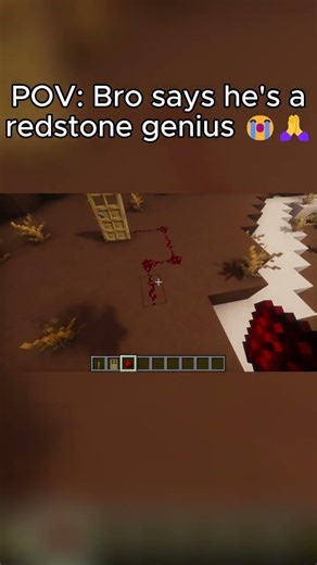 POV: Bro says he is a redstone genius 🙏😭