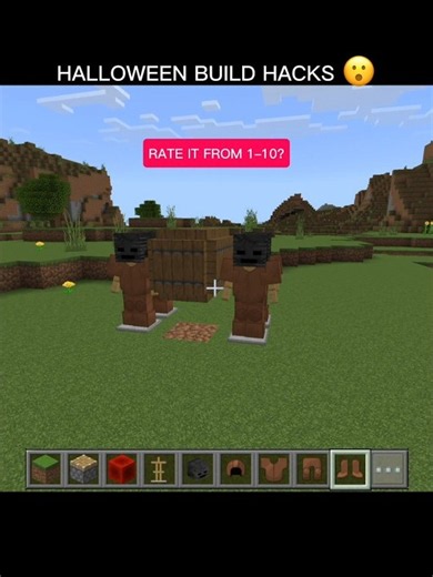 Minecraft Halloween Build Hack 🎃🔥 | Rate This Build 1-10! #shorts