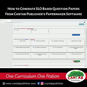 This How-to Video Guide illustrates step by step process of Cantab Publisher’s Paper Maker Software for generating SLO based Question Papers. #CantabPublisher #PaperMaker #SLO #SNC2020 #Exams #Papers | Cantab Publisher