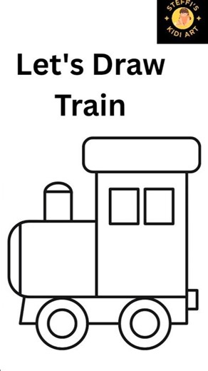 How to Make Easy Electric Train 🚂 drawing for kids and Toddlers#drawing#trending#viral