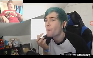 Dantdm singing his theme song: the red one has Been chosen