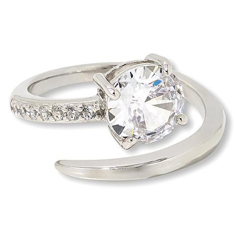 "As Is" Radiance by Absolute™ 3.60ctw Round Solitaire Wrap Ring | HSN