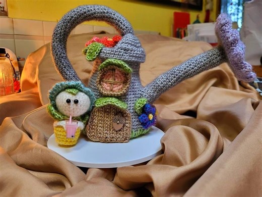 Whimsical Handmade Crocheted Fairy House - Etsy