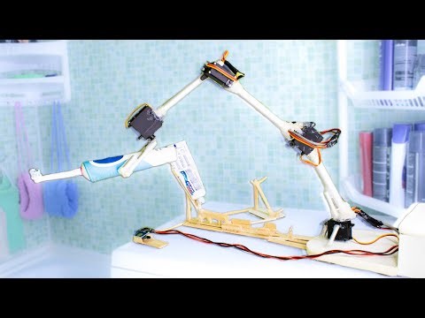 Amazing Robotic Arm gives a Toothbrush | DIY Arduino Robot