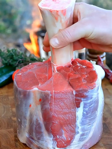 Outdoor Meat Hammer Cooking ASMR