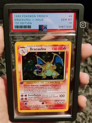 #pokemon #pokemontiktok #pokemoncommunity #pokemontcg #tcg Dracauf*ck, parodie de carte Pokémon Dracaufeu set de base édition 1 PSA 10 par card custom art.