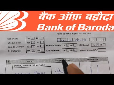 How to fill Bank of Baroda New Account Opening Form 2023 | How to open Account in BOB
