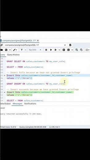 How To Grant Insert Privilege On Schema Tables In PostgreSQL || Best PostgreSQL Tutorial Shorts