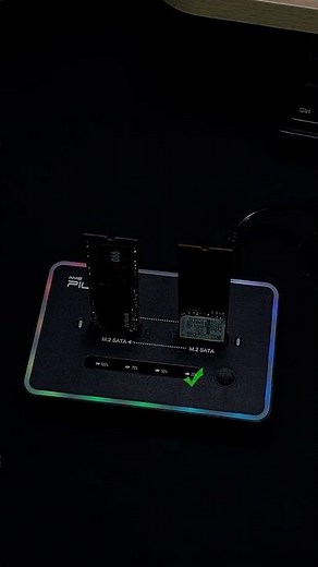 M.2 Duplicator Cloner USB C NVME SATA Docking, M.2 Reader 20Gbps #tech #techtok #unboxing #gadgets