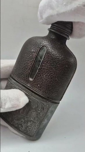 Antique Pocket Whisky Flask, Great Britain, 1902