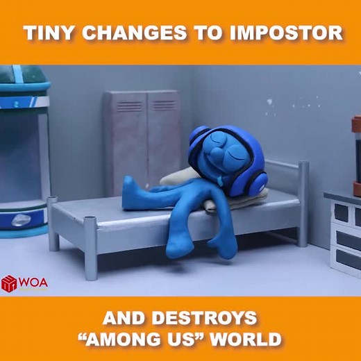 Impostor Tiny Destroys Among Us World | Funny Claymation Stop Motion Animation