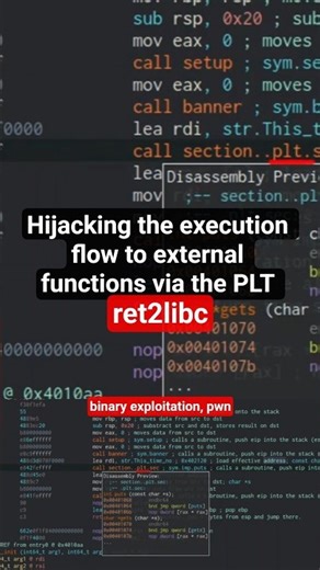 Jumping to external functions like those from glibc via the PLT! #Execution #Flow #Hijacking #pwn