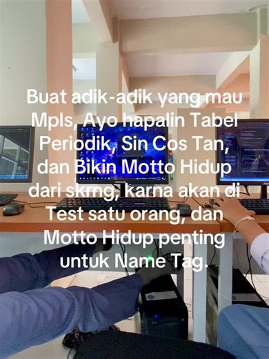 Miliki Motto Hidup untuk MPLS dan Tabel Periodik