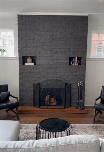Fireplace Makeover con Pintura de Leche 🖤