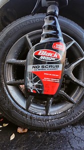 No Scrub is made for people on the go—fast, easy wheel cleaning in minutes. Find yours at: https://bit.ly/3YGNZDe. | Black Magic Car Care