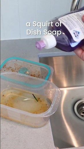 How to remove oil or red stains from your container